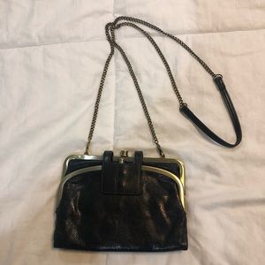 HOBO Black Wallet with Removable Shoulder Strap